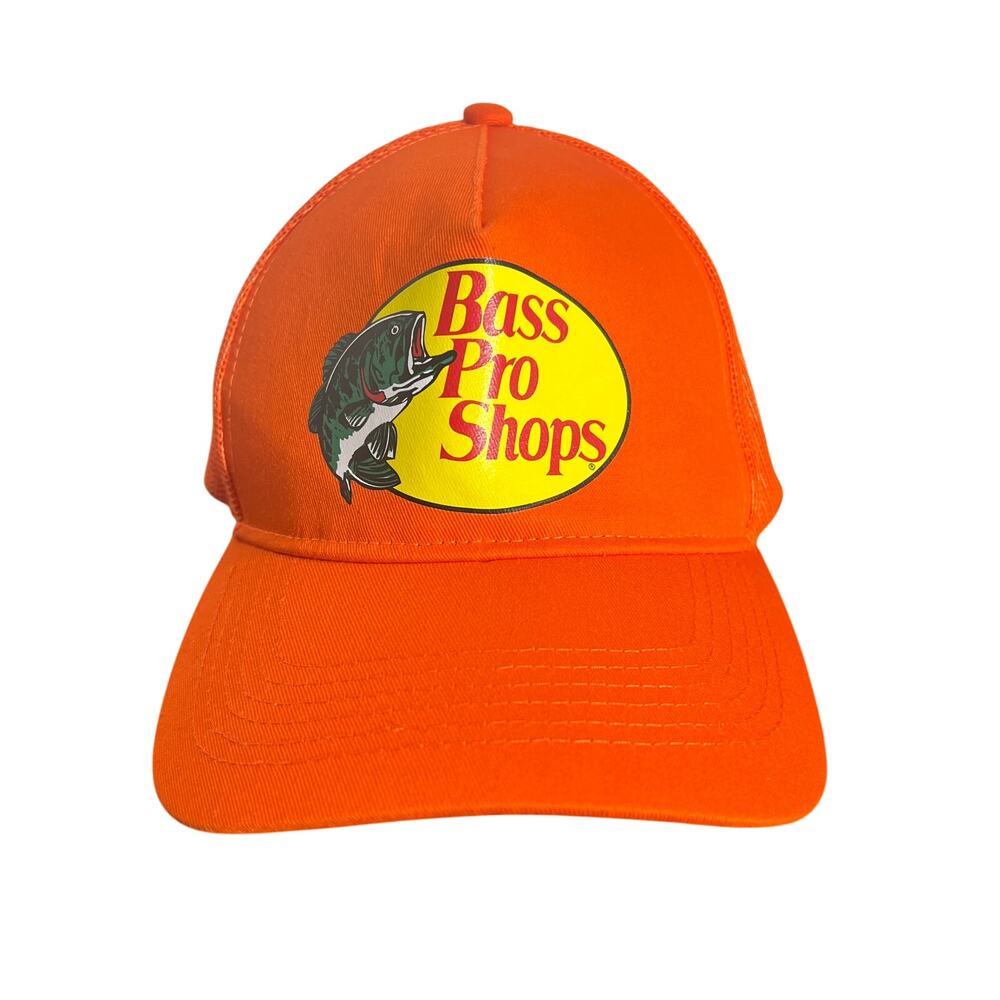 Bass Pro Shops Orange Mesh Trucker Hat One Size